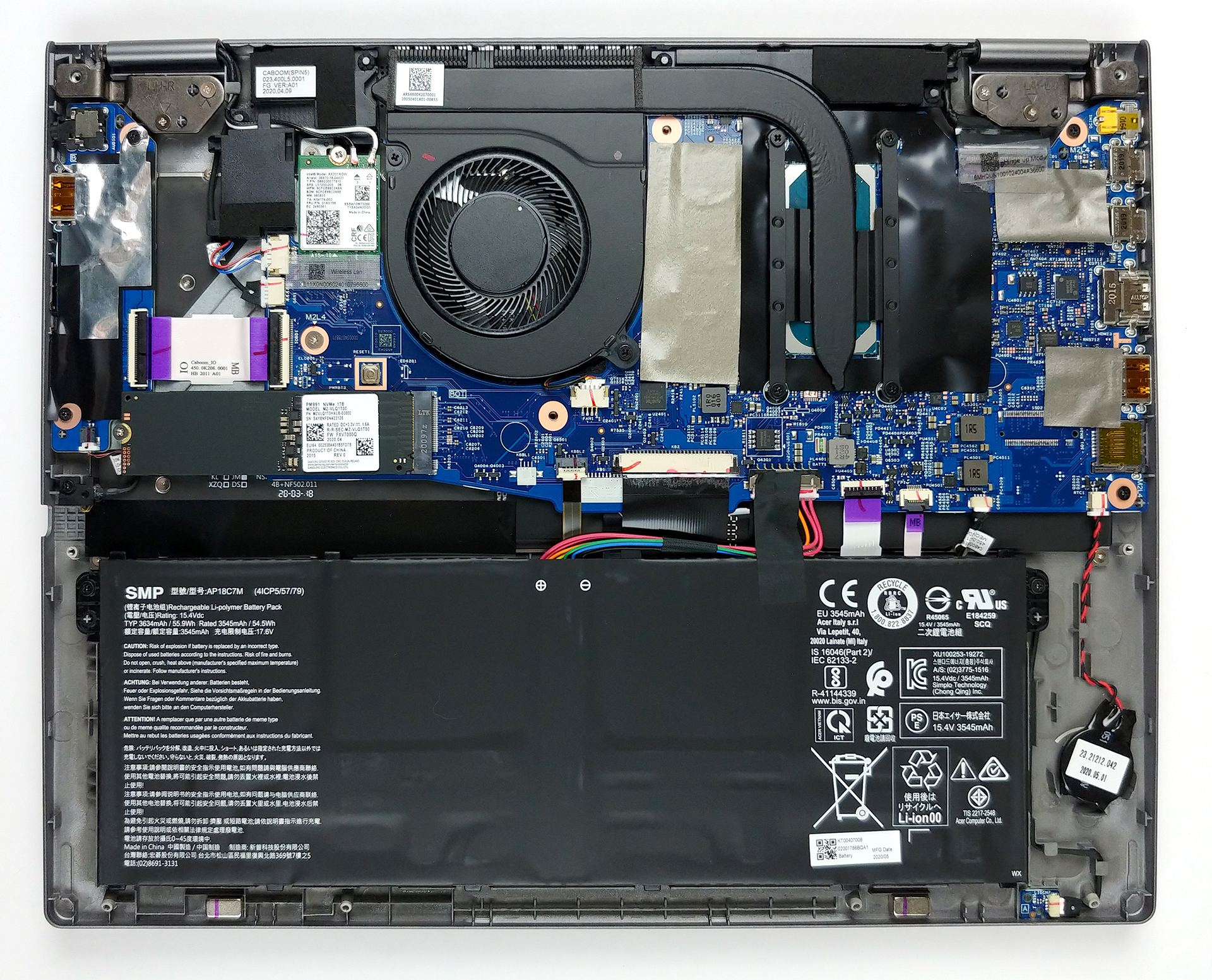 How to replace and fix Acer Spin 3 SP313-51N, SP314-51, SP314-52, Spin 5 SP513-52, SP513-52N, SP513-52NP, SP513-53N, SP513-54N, US keyboard (Acer Spin 5 (SP513-54N))